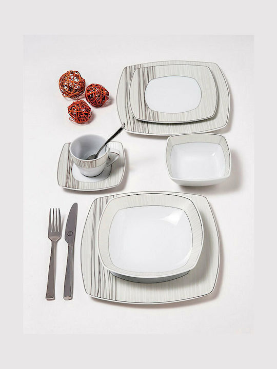 Cryspo Trio Linette Dinnerware Set White