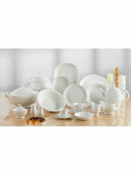 Cryspo Trio Jasmine Dinnerware Set White