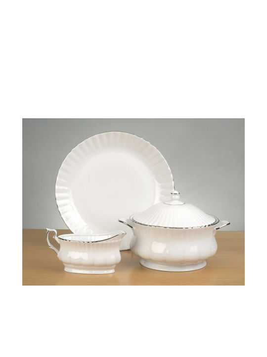 Cryspo Trio Ivona Platin Porcelain Dinnerware Set 20pcs