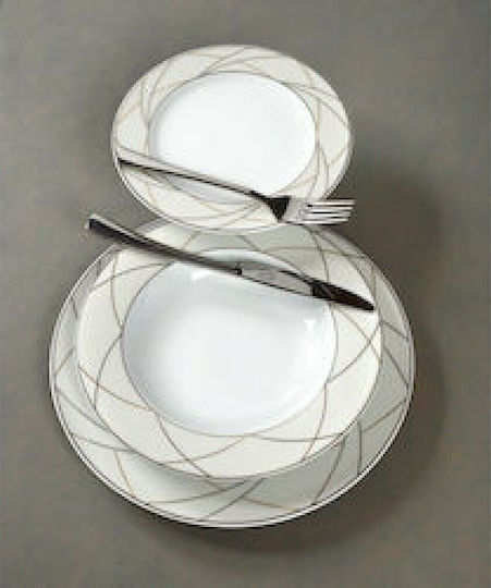 Cryspo Trio Global White Porcelain Dinnerware Set 42.265.40 20pcs