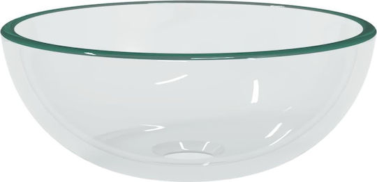 vidaXL Επικαθήμενος Νιπτήρας Γυάλινος 30x30x12cm Διάφανος vidaXL Επικαθήμενος Νιπτήρας Γυάλινος 30x30x12cm Διάφανος