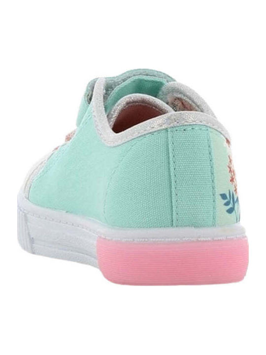 Frozen Παιδικά Sneakers με Σκρατς & Φωτάκια Τιρκουάζ