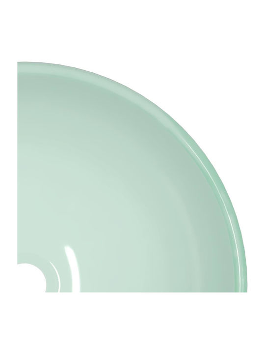 vidaXL Countertop Sink Glass 42x42x14cm Light Blue