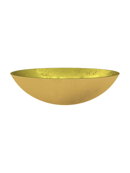 vidaXL Countertop Sink Glass 50x37x14cm Gold