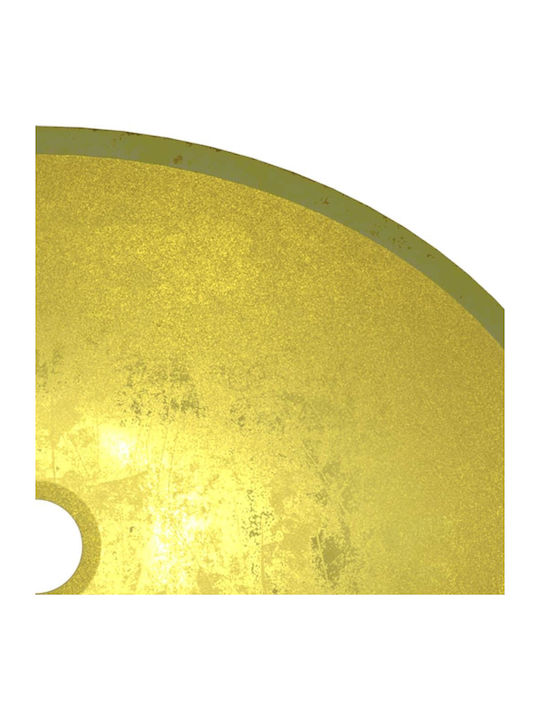vidaXL Countertop Sink Glass 50x37x14cm Gold