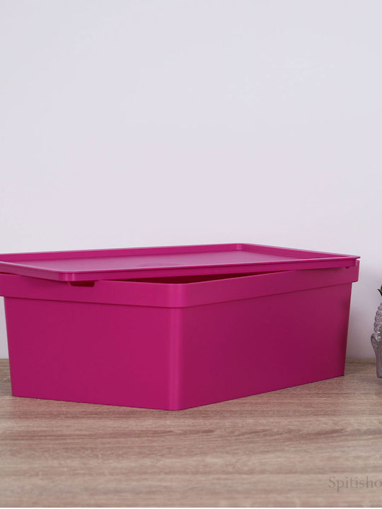 Viomes Nova Plastic Storage box with Cap Pink 35x25.5x13.5cm 1pcs