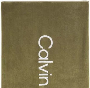 Calvin Klein Πετσέτα Θαλάσσης Βαμβακερή Λαδί 170x90εκ.