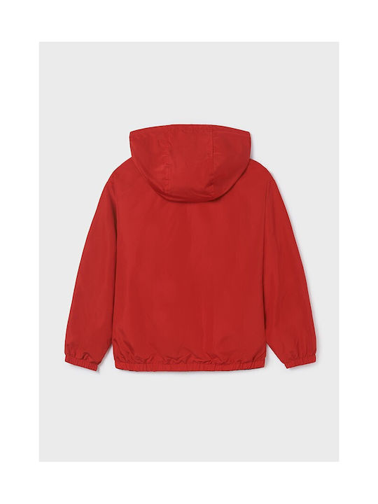 Mayoral Kids Casual Jacket short Double Sided Hooded Red