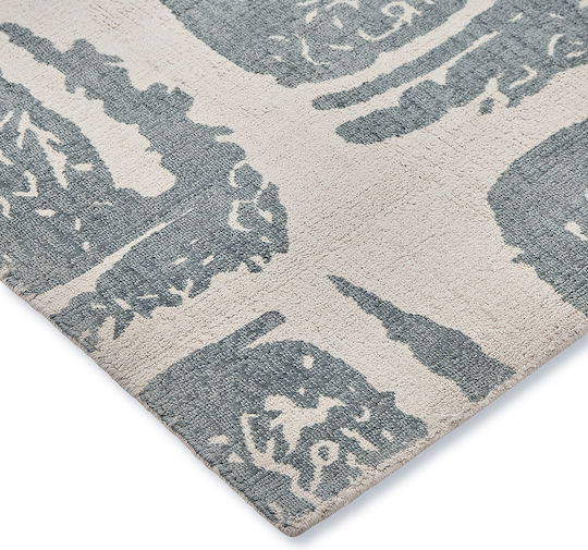 Ted Baker Woodblock Handgefertigt Teppich Rechteckig Baumwolle 163001 Grey