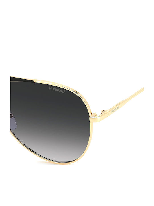 Polaroid Unisex Sunglasses With Gold Metallic Frame And Grey Gradient Polarized Lens PLD6200/S/X RHL/WJ
