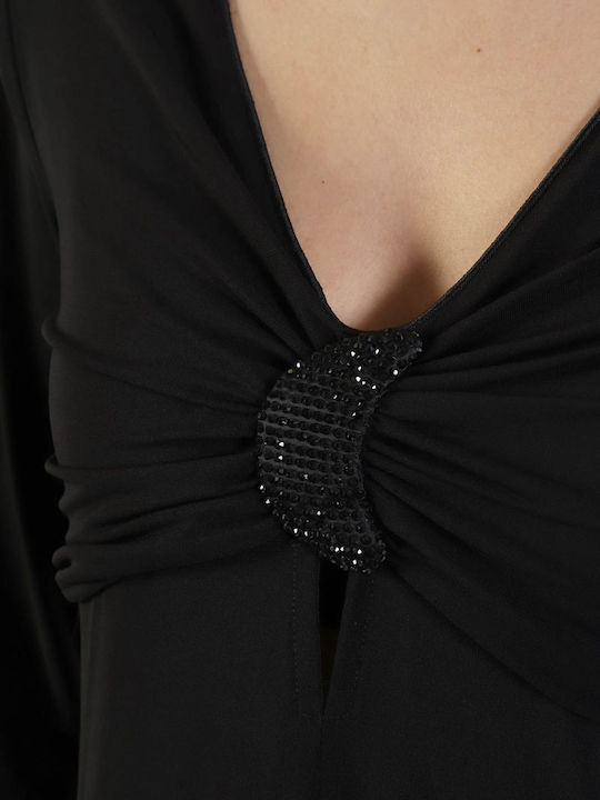Midi Damenkleid Schwarz