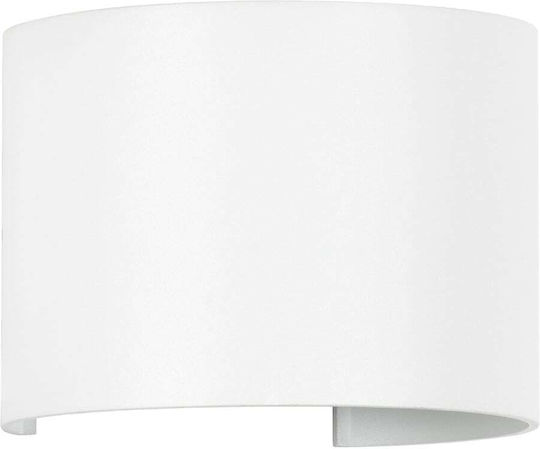 GloboStar Axis-R Wall-Mounted Outdoor Lighting Ceiling Lamp IP65 10W with Cool White Light Double Beam 10x10x10cm