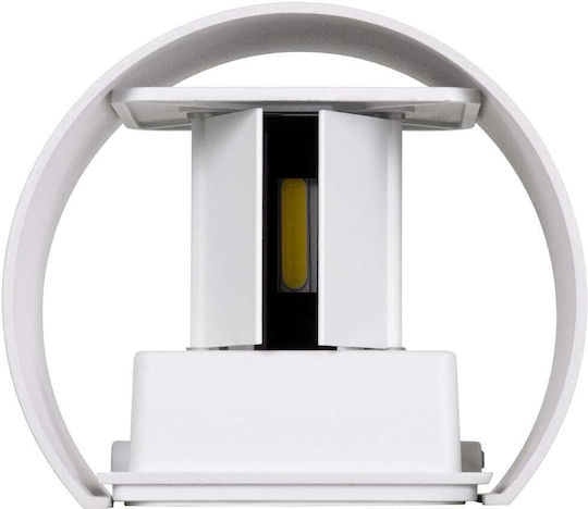 GloboStar Axis-R Wall-Mounted Outdoor Lighting Ceiling Lamp IP65 10W with Cool White Light Double Beam 10x10x10cm