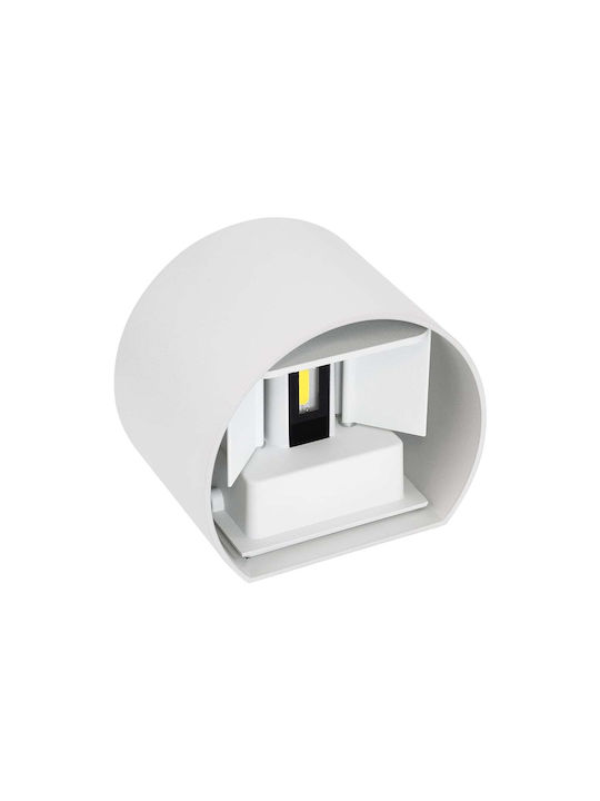 GloboStar Axis-R Wall-Mounted Outdoor Lighting Ceiling Lamp IP65 10W with Cool White Light Double Beam 10x10x10cm