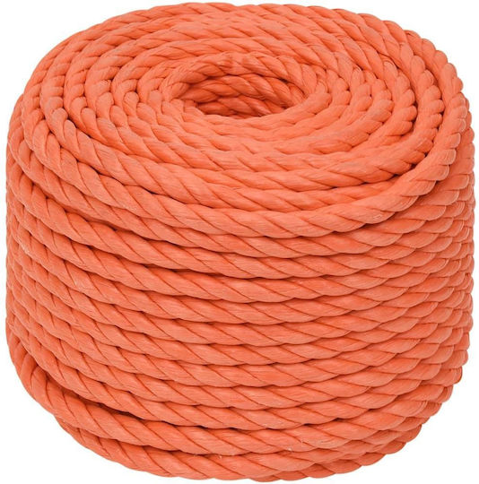 vidaXL Rope with Diameter 10mm and Length 50m Orange Work Rope 10mm 50m made of Polypropylene 152934