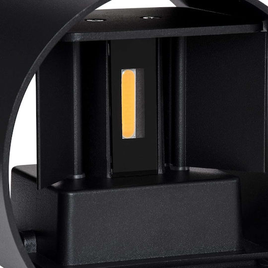 GloboStar Axis-R Wall-Mounted Outdoor Ceiling Light LED IP65 10W with Warm White Light Double Beam 10x10x10εκ.