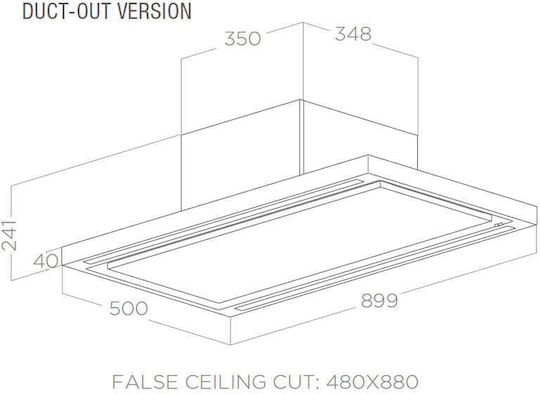 Elica Cloud Seven IX/A/90 Ventilation Mechanism 90cm Inox
