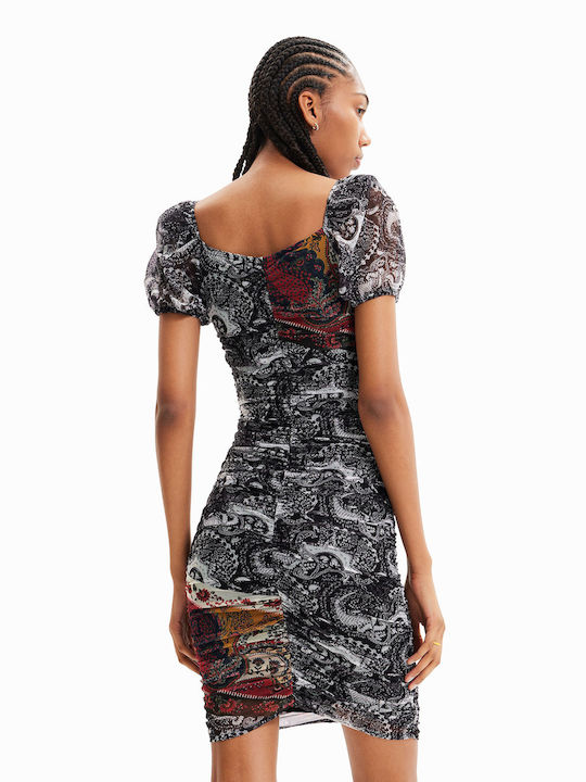 Desigual Sommer Mini Kleid Schwarz