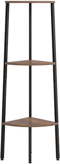 Corner Bookcase Dark Brown / Black 45.5x31.5x120cm
