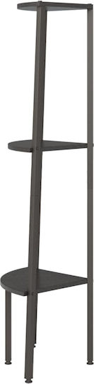 Eckbibliothek Schwarz 45.5x31.5x120cm