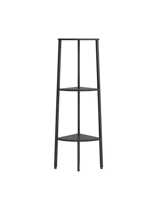 Corner Black Bookcase 45.5x31.5x120cm