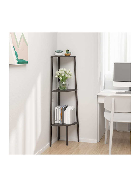 Corner Shelf Floor Black 45.5x31.5x120cm