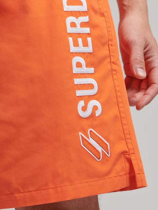 Superdry Code Applque Herren Badehose Orange Monochrom