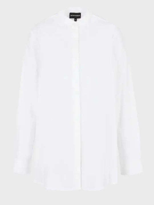 Women's Monochrome Long Sleeve Shirt White