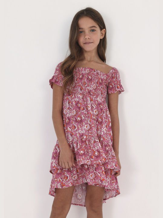 Mayoral Kids Dress Floral Sleeveless Pink