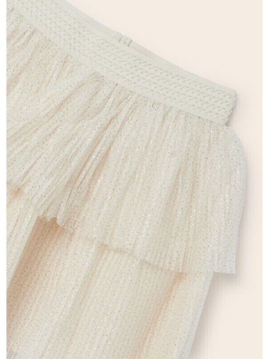 Kids' Tulle Tutu Skirt Monochrome Beige