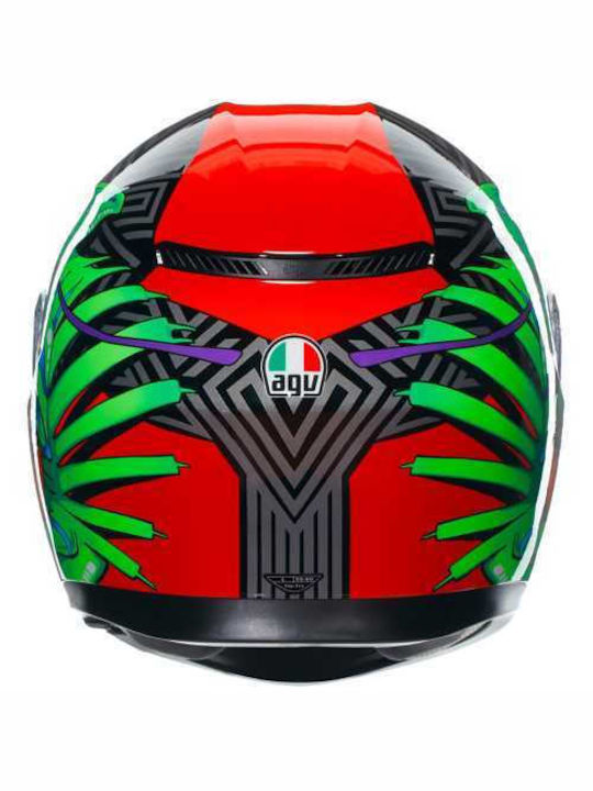AGV K3 Kamaleon Black/Red/Green Motorcycle Helmet Full Face ECE 22.06 1500gr with Pinlock