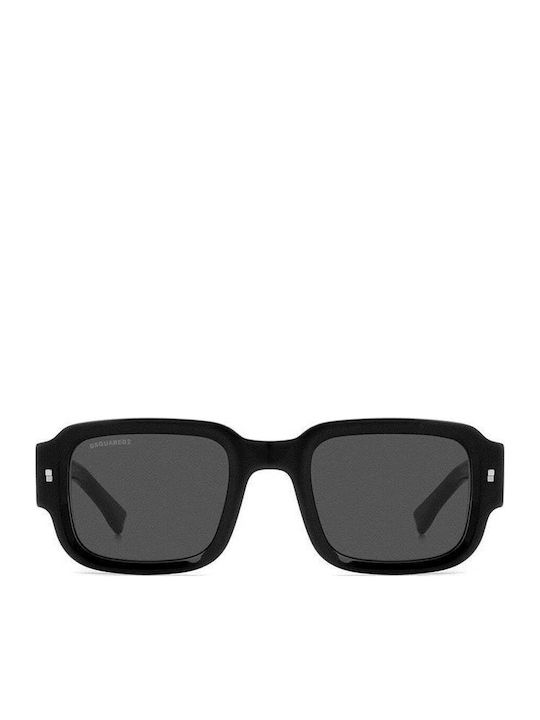 Dsquared2 Icon Unisex Γυαλιά Ηλίου με Μαύρο Κοκκάλινο Σκελετό και Γκρι Φακό 0009/S 807/IR