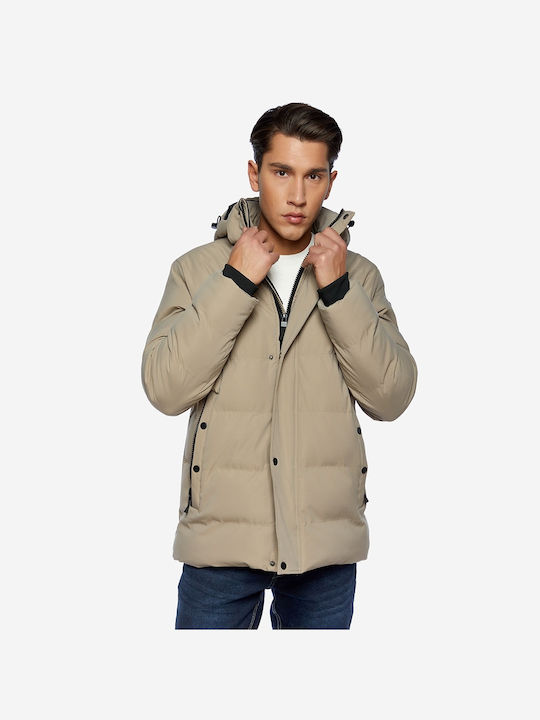 Camaro Herren Winter Jacke Puffer Beige