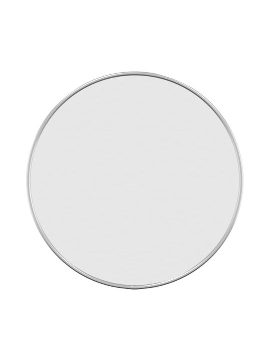 vidaXL Wall Mirror with Silver Frame Diameter 40cm 1pcs