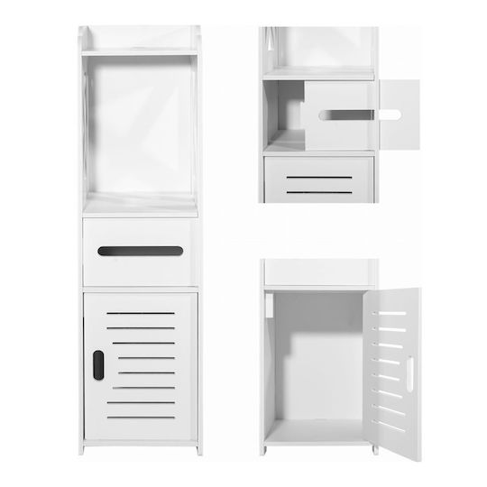 Leobert 15206-1 Badezimmer-Säulenschrank Boden 21,5x25x80cm Weiß Leobert 15206-1 Badezimmer-Säulenschrank Boden 21,5x25x80cm Weiß