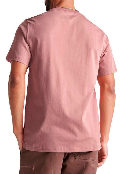 Converse Ανδρικό T-shirt Ροζ Μονόχρωμο