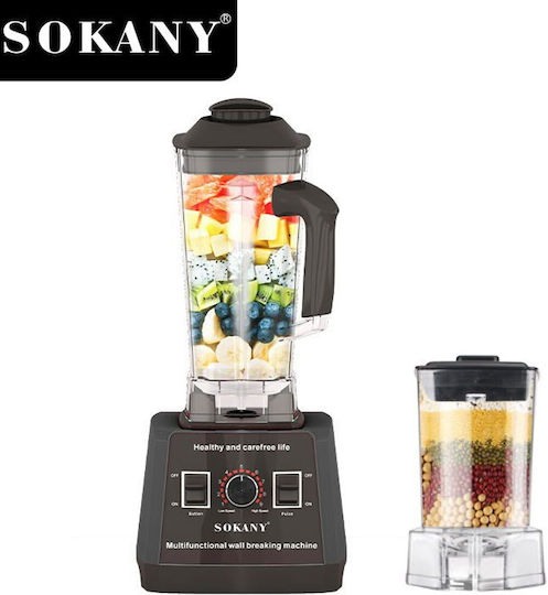 Sokany Commercial Blender 5kW Black with Jug Capacity 2.5lt 57x33x86cm