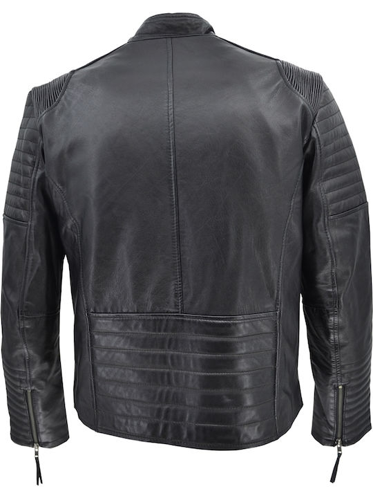 Dermatina 100 Biker Leather Jacket Black