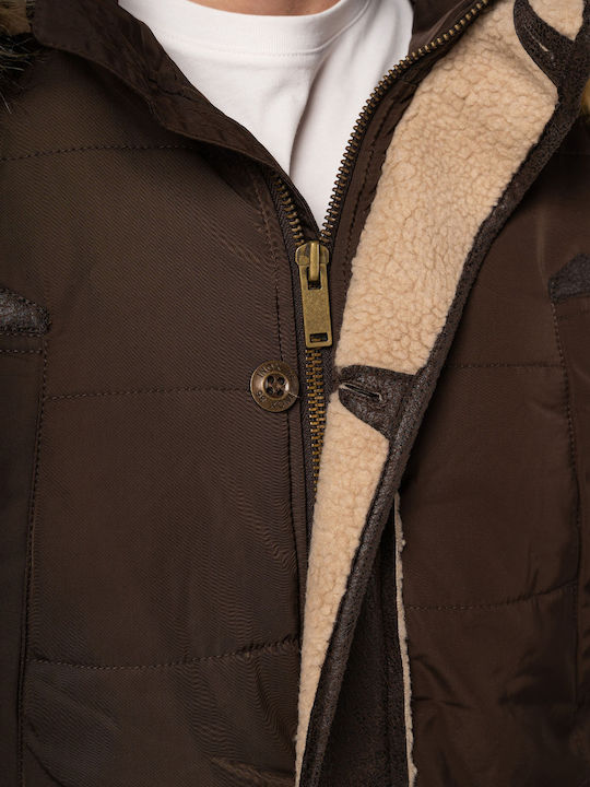 Winter Jacke Parka Braun