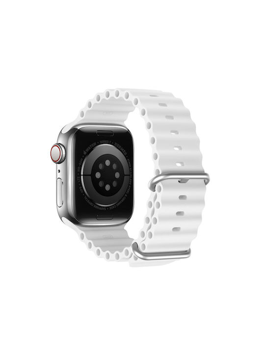 Dux Ducis Oceanwave Version Λουράκι Σιλικόνης Λευκό (Apple Watch 38/40/41mm)