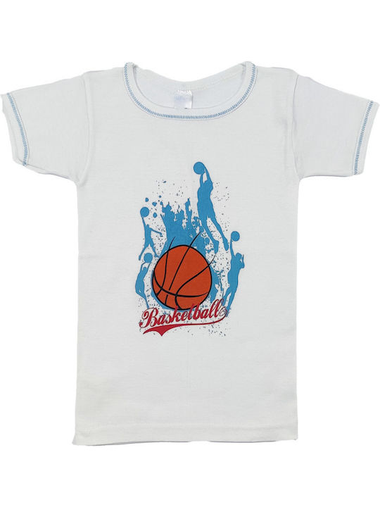 Onurel Basketball Παιδικό Σετ με Φανελάκια Κοντομάνικα Λευκά 3τμχ
