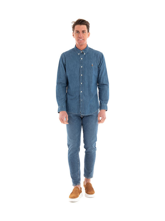 Men's Jeans Pants with Loose Fit Medium Aged Denim