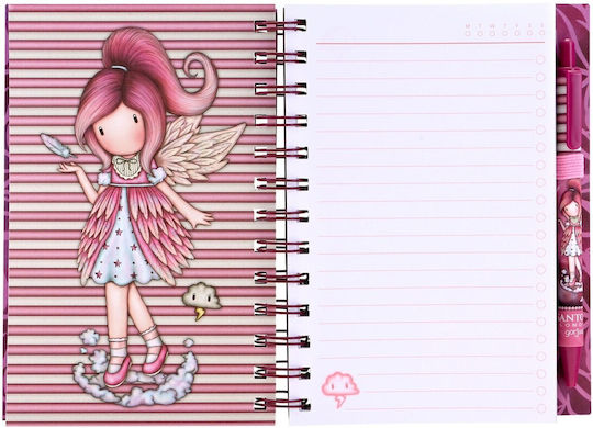 Santoro Dancing On Air Notizbuch Spirale mit Stifthalter Rosa