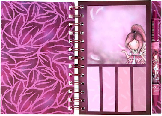 Santoro Dancing On Air Notizbuch Spirale mit Stifthalter Rosa