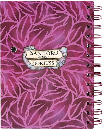 Santoro Dancing On Air Notizbuch Spirale mit Stifthalter Rosa