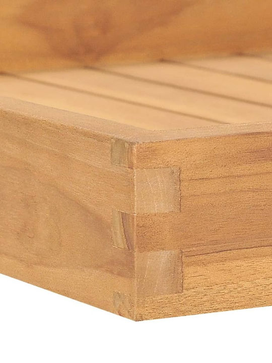 vidaXL Holz Rechteckig Serviertablett mit Griffen in Braun Farbe 60x60x7cm 315458 1Stück