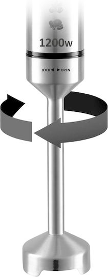 Bruno Hand Blender with Inox Rod 1200W Silver