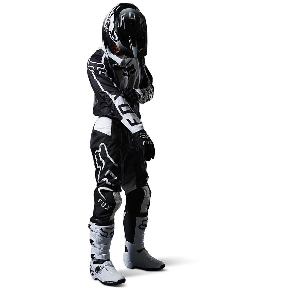 Fox 180 Leed Männer Motocross-Anzug Black/White 29610-018/29624