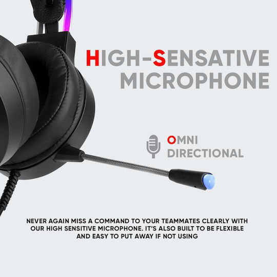 Armaggeddon Atom 9 Over Ear Gaming Headset with Connection 3.5mm / USB