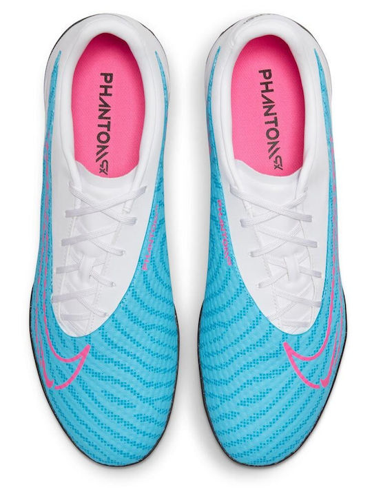 Nike Phantom GX Academy Football Shoes with Molded Cleats Baltic Blue / White / Laser Blue / Pink Blast